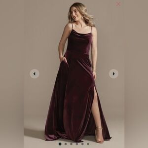 David’s Bridal Wine Red Dress